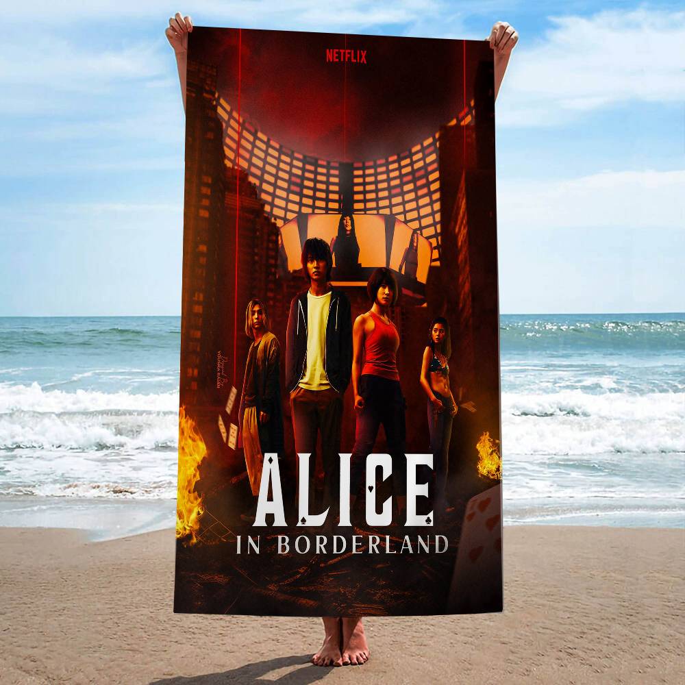 Hot TV Alice In Borderland Microfiber Printed Beach Towel Mountain Climbing Yoga Beach Swimming Running Absorbent Soft Towel