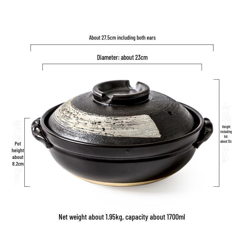 

Керамическая кастрюля с одной крышкой для использования на газовой плите и в духовке