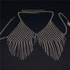 Accessoires Populaires, Chaîne de Poitrine à Franges Brillantes pour Discothèques Européennes et Américaines, Chaîne de Corps en Maille Strassée Chaîne de Corps