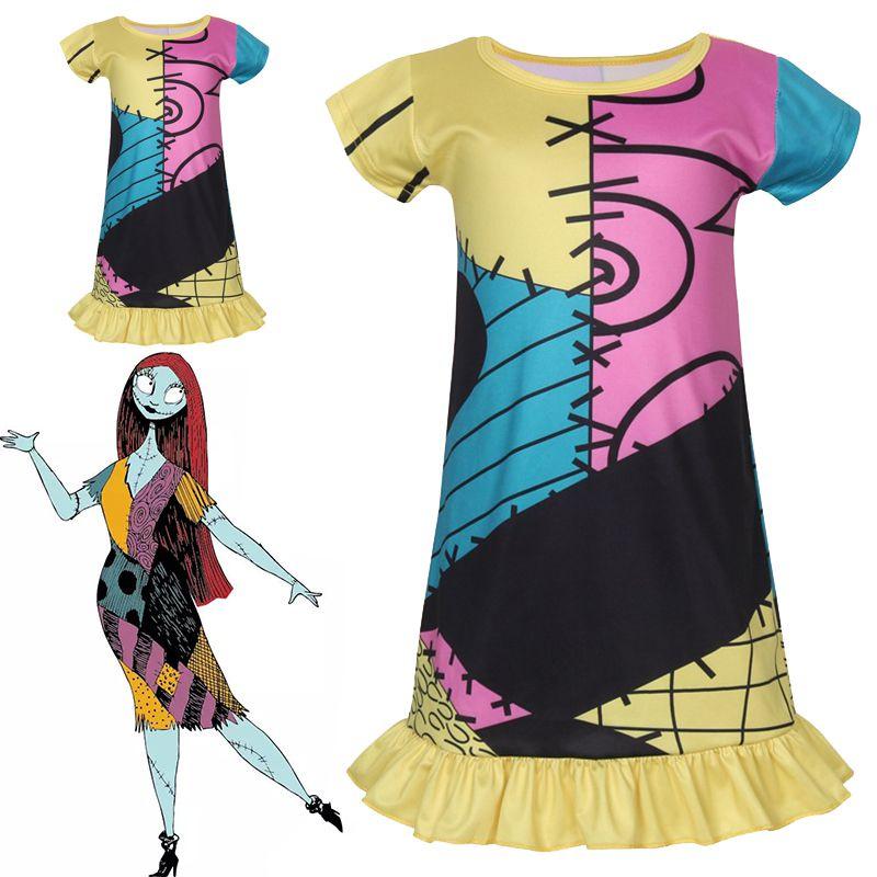 Enchanting Nightmare Before Christmas Sally Cosplay Costume For Girls Perfect For Halloween