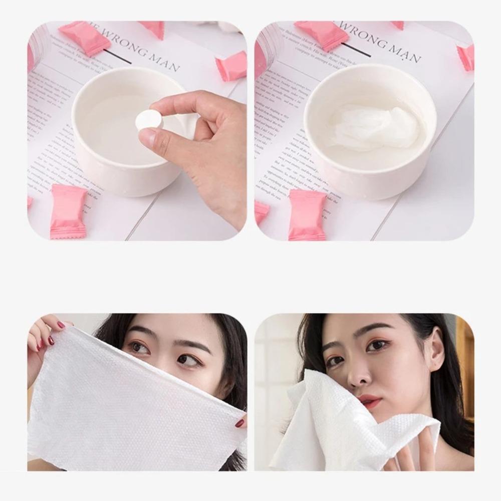 10pcs Cotton Mini Compressed Towel Portable Small Face Towels Gifts Absorbent Towels
