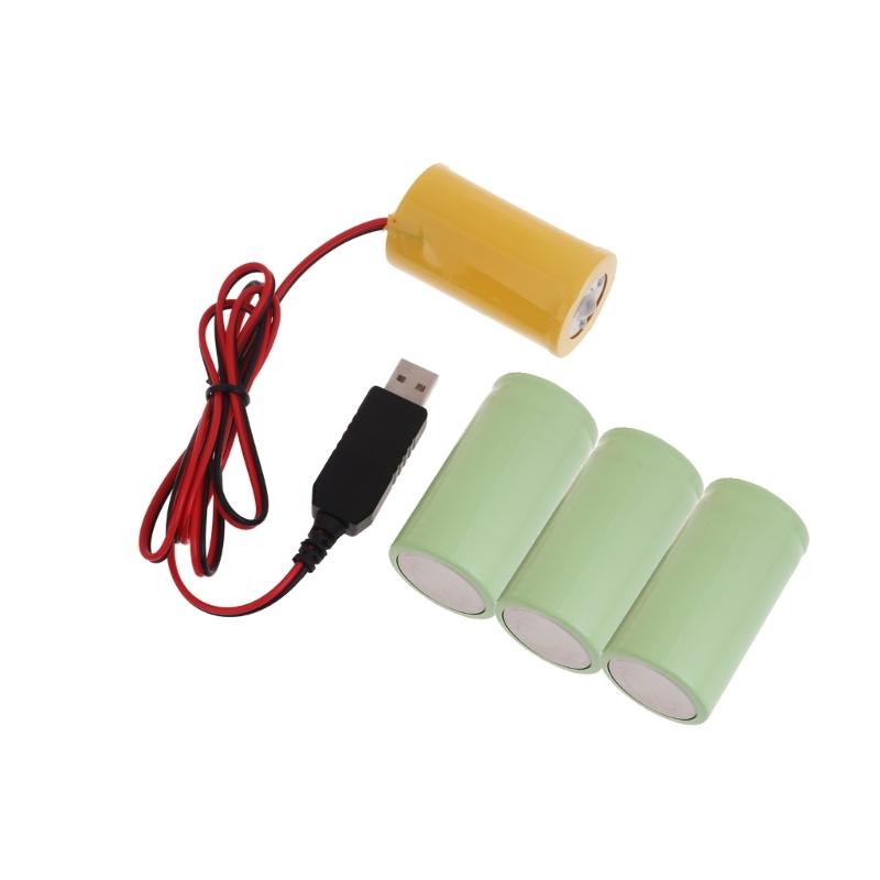 

Universal USB 5V 2A to 6V1A LR20 D Battery Elimination Line Power Cable Cord Line for Scales/LED Light/Flashlights 1