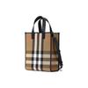 Burberry House Check Design Snap Closure Canvas Shoulder Tote Bag Unisex Couple's Style
