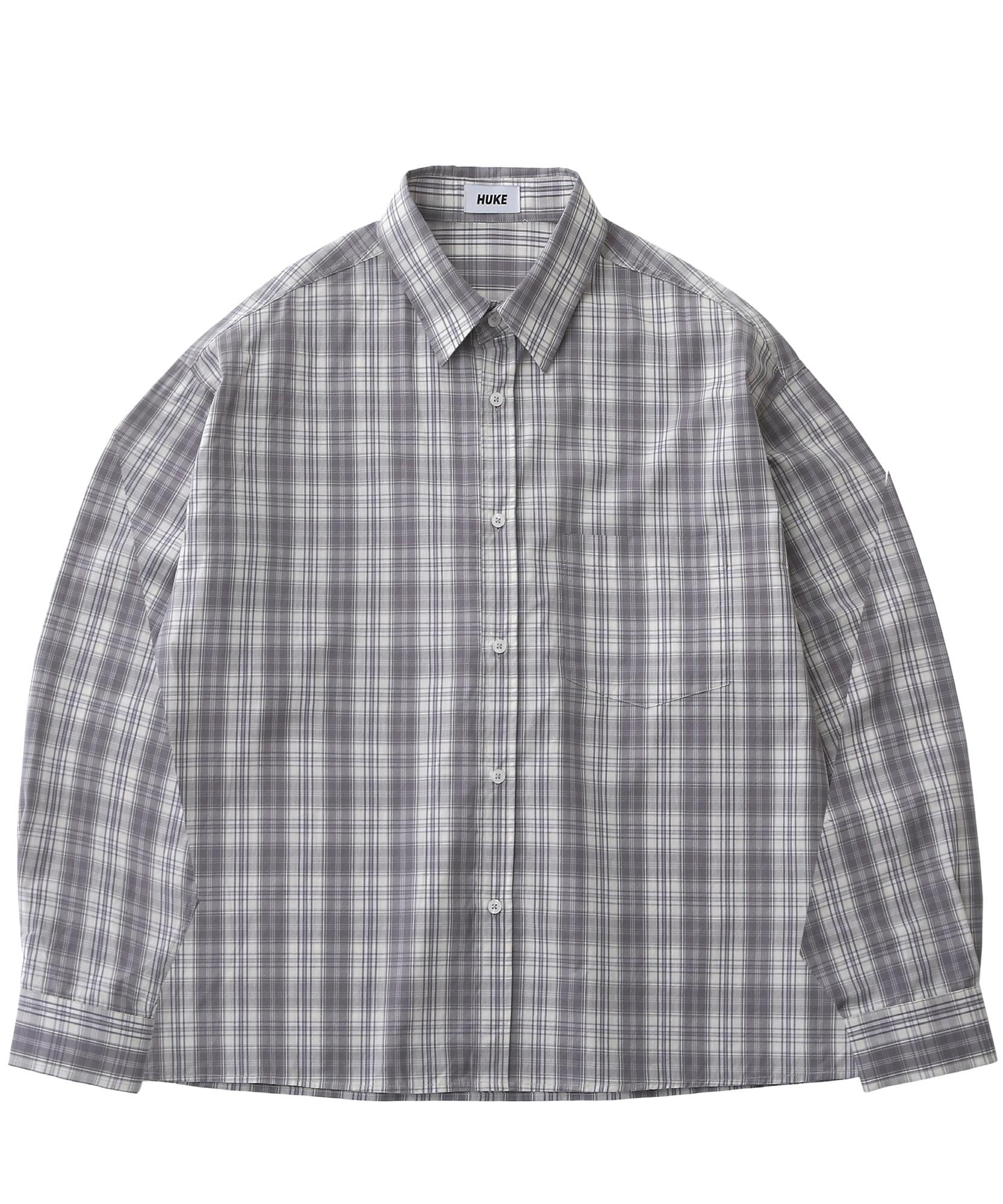 Hook Vintage Washed Gray Check Shirt L