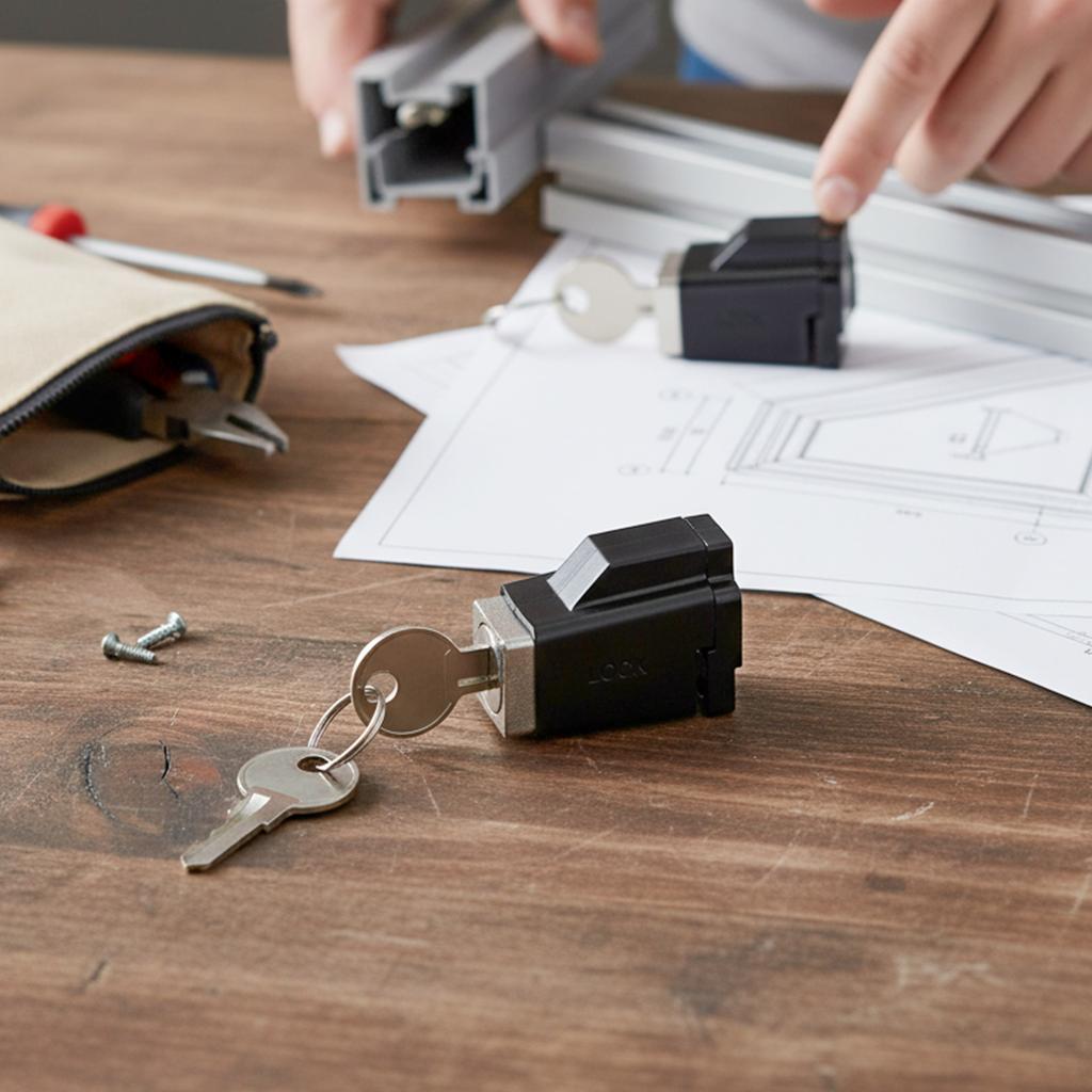 Anti-Theft Lock Sliding Window Safety Locks Compact Size Dual Key System Easy Installation Anti-theft Window Security