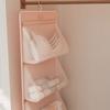 Foldable Underwear Storage Bag Breathable with Zipper Multi-layer Socks Hanging Bag Large Capacity with Hanger Mesh Storage Bag