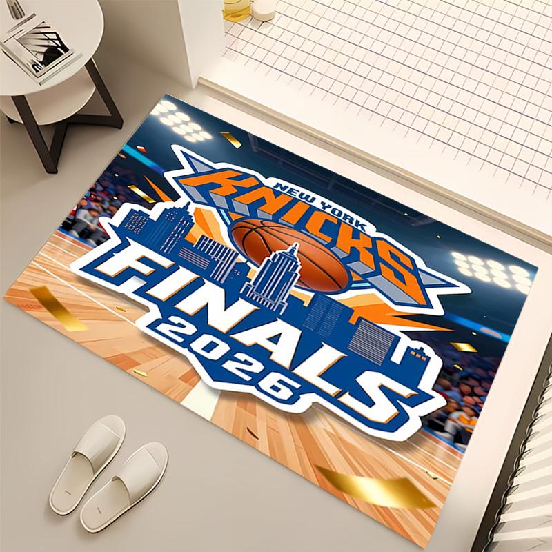 1pc Knicks logo Print Area Rug - Soft, Washable Non-Slip Indoor Mat, Living Room, Home Office Decorative Rug,Office Decorative
