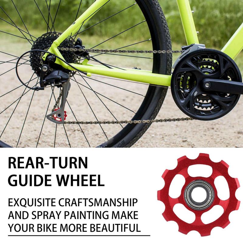 11T Bicycle Rear Derailleur Wheel Ceramic Bearing Pulley Road Bike Guide Roller Idler for Road Mountain Bike Pulley Wheel