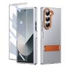 High Definition Transparent Z Fold6 Fold5 Protective Case For Samsung Galaxy Z Fold 6 5 4 5G With Glass Film Alloy Bracket Cover