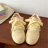 College style cute printed small yellow shoes women's 2025 spring new ins niche versatile casual board shoes bread shoes