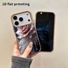 Phone Case: 2D Flat Lambskin Suitable for iPhone 18, 17, 16, 15, 14, 13 Pro Film Protective Case, Icy Crystal Pink Rose, Christmas and Halloween Gift