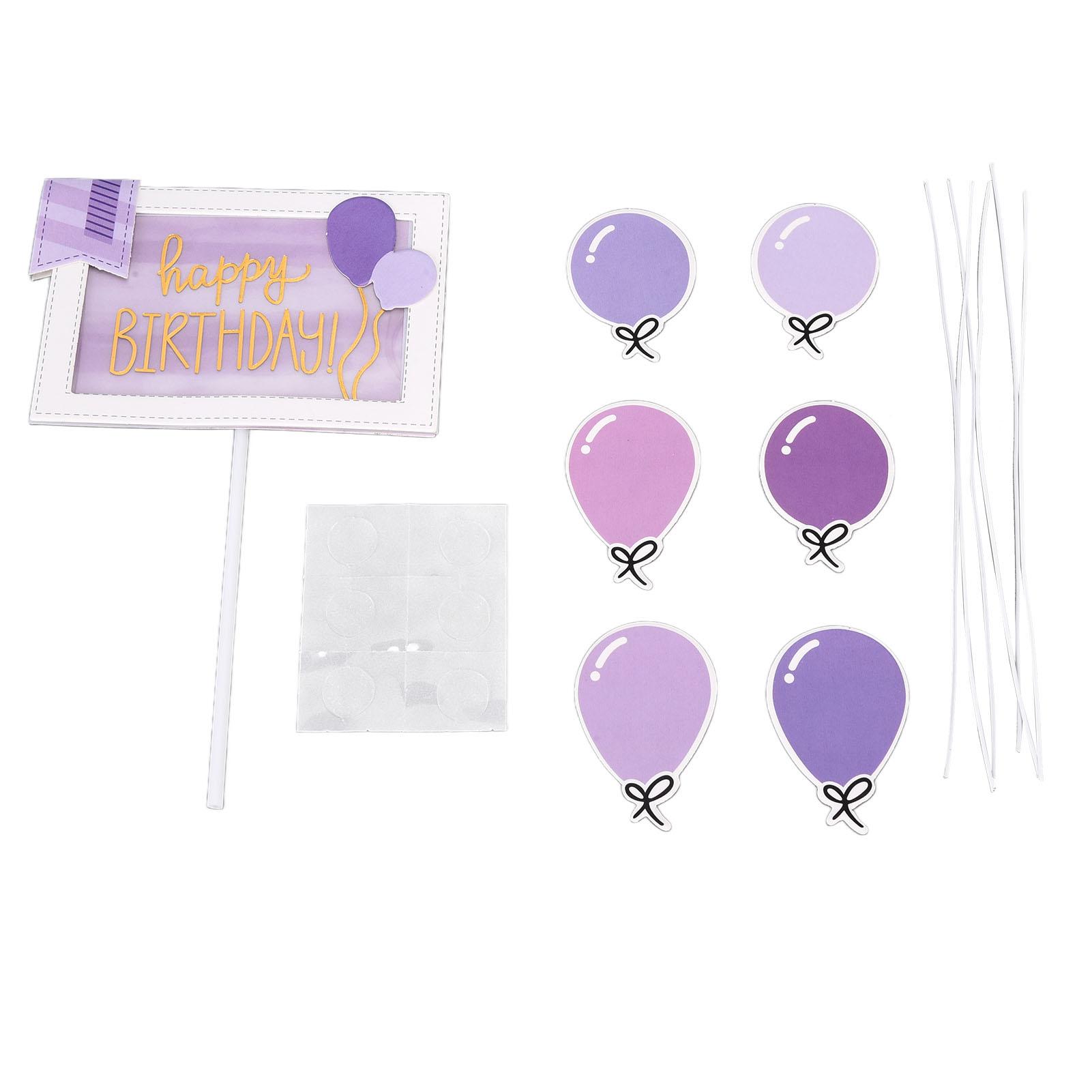 2 Pcs Birthday Cake Insert Girl Birthday Party Cake Letter Card Paper Insert Decoration
