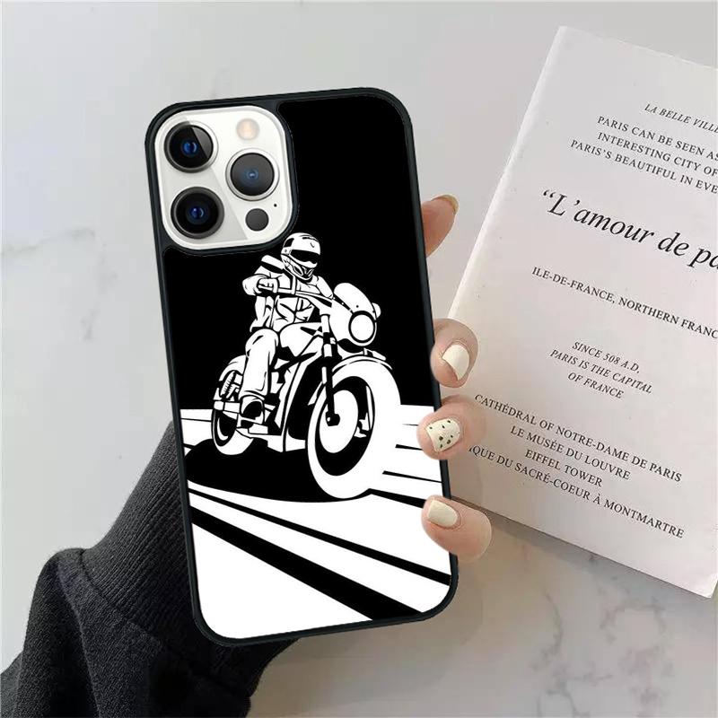 Motorcycle Heartbeat Phone Case For Apple iPhone 17 Air 11 Pro Max Plus SE2020 Coque For iPhone 17 Air 14 15 16 13 12 Max Cover