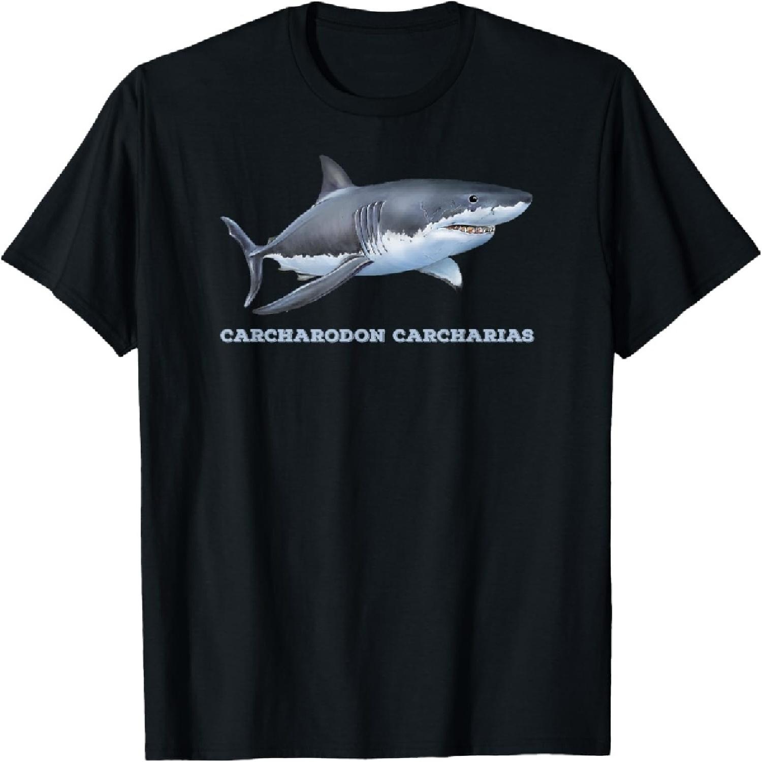 Great White Shark Shirt Men Women Adults Teens Boy Girl Gift T-Shirt S