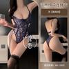 Sexy Lingerie Women's Pure Lace One-piece Hollow Chest Tights Uniform Free