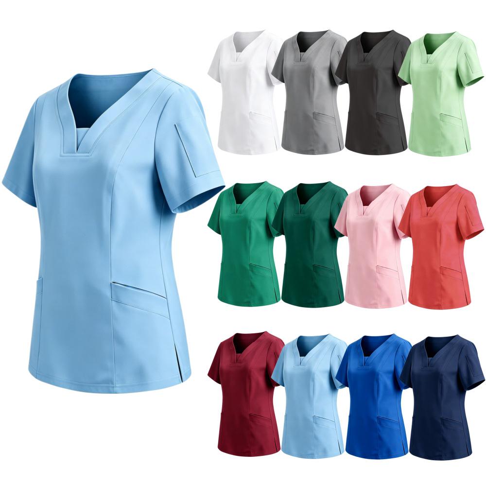 Oral Health Dental Clinic Short Sleeve Scrub Top