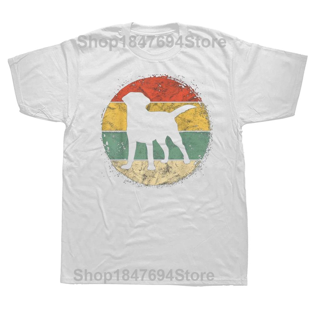 Retro Labrador Owner Gift Golden Black Lab Dad Mom T Shirts Graphic Cotton Streetwear Short Sleeve Summer Style T-shirt Men