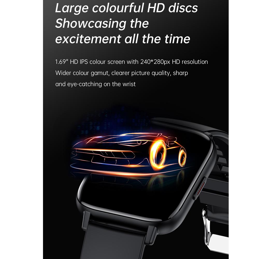 1.69 Inch Blue Tooth Call Smart Watch Blood Pressure Oxygen Monitor Diy Dials Heartrate Tracker Smartwatch Women Men Pk P8