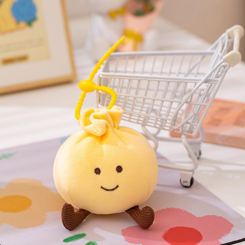 Cartoon Soft Bun Small Pendant Plush Toy Doll Dumpling Doll Girl Bag Keychain Pendant Pendant