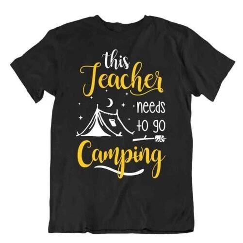 Teacher Love Camping T-Shirt Cool Lecturer Shirt Funny Tudor Tee XL
