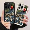 JT147 Christmas Happy New Year Art for iPhone 17 16 15 Pro Max Samsung S26 S25 Ultra A17 A16 A07 A56 Xiaomi 15T Redmi 15c 14c Note 14 Soft TPU Case