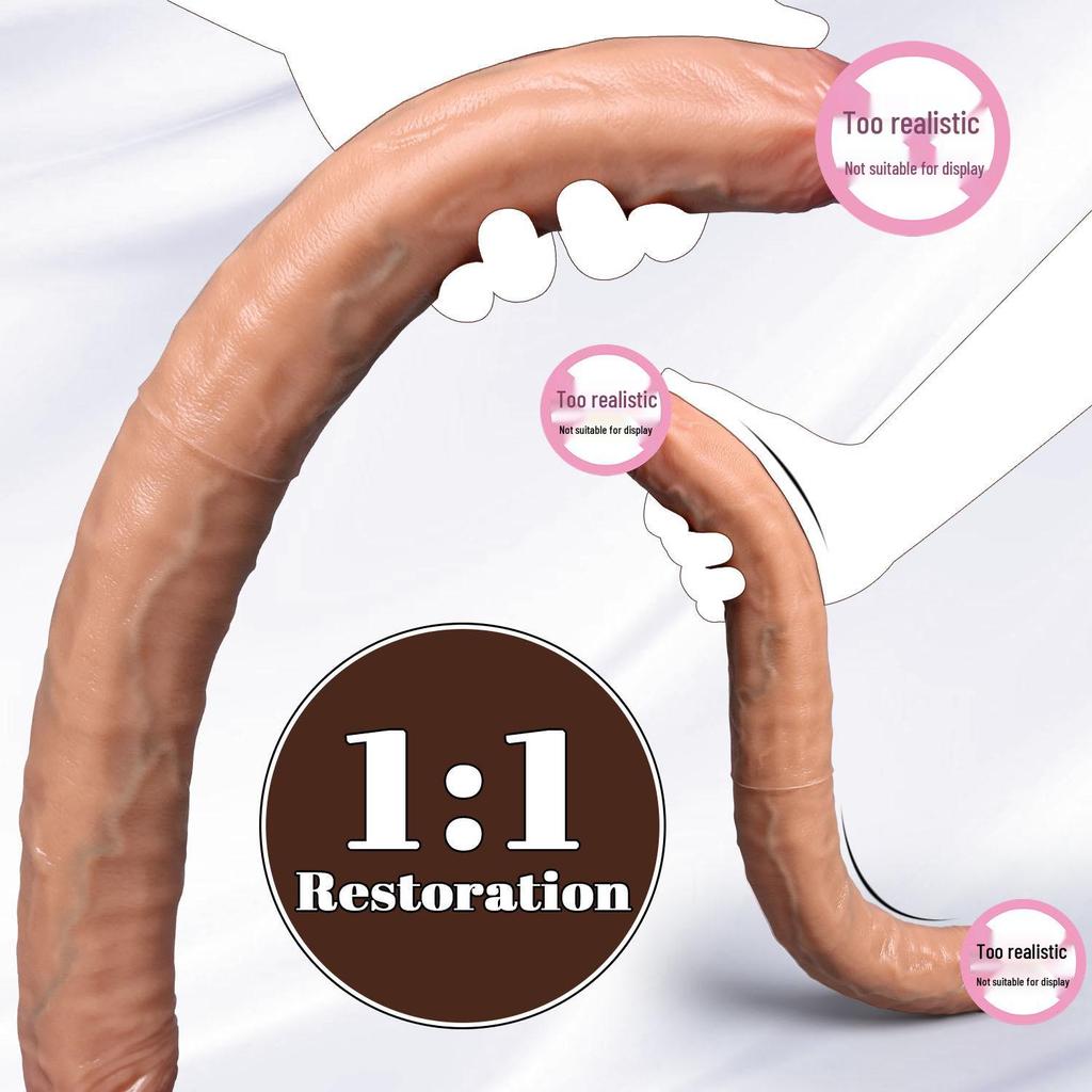 Double-Headed Silicone Lala Masturbator for Women – Soft Flesh Adult Toy