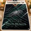 Flanel BattaniyePhiladelphia Eagles Özel İsim Metni Kişiselleştirilmiş Yumuşak Sıcak Atkı Battaniye Ev Dekorasyonu Hediye