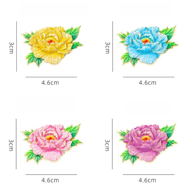 1Pcs Elegant Classical Style Flower Lapel Pin Exquisite Luxury Peony Flower Brooch For Suit Cheongsam Sophisticated Taste