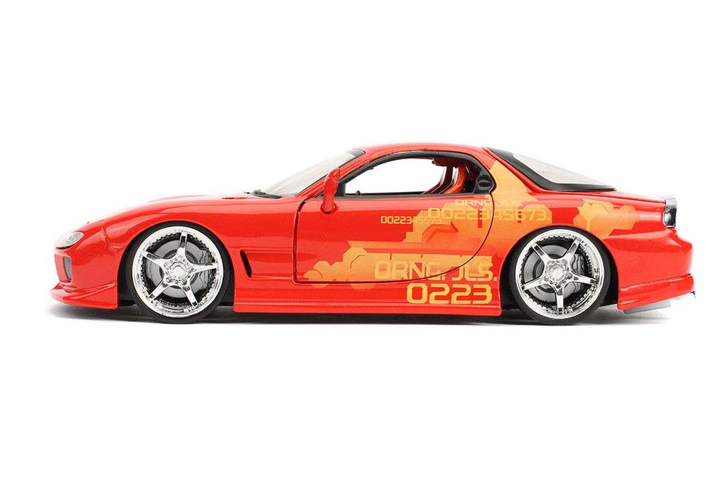 JADA TOYS Scale Fast Furious Mazda Orange Julius Complete Diecast Model Car JADA30747 1/24 & RX-7