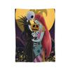 The Nightmare Before Christmas Flannel Blanket Jack And Sally Throw Blankets for Bed Sofa Couch 200x150cm Rug Piece,