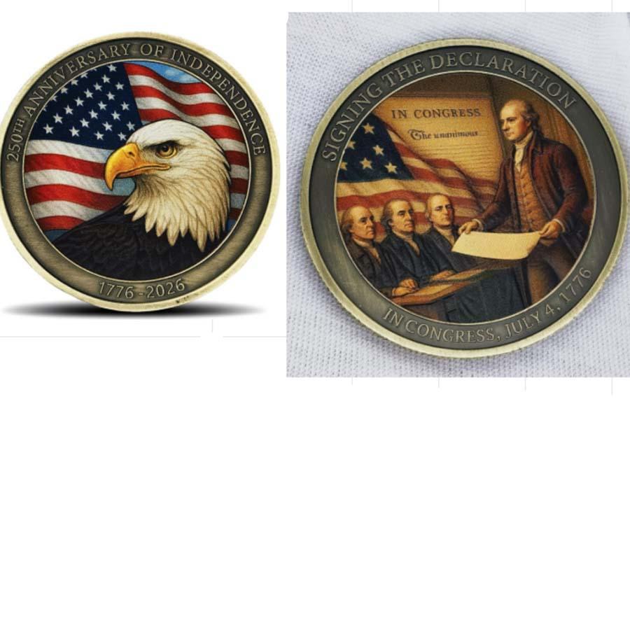 

USA 250th Anniversary Commemorative Coin 1776-2026 United States of America Challenge Coin Collectible