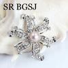 Luxury Jewelry 100% Genuine Natural Freshwater Pearl Wedding Micro-inlaid Zircon Coat Women All Match Accessories Pin Brooch