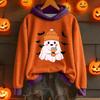Women's Casual Fashion Halloween Printed Long Sleeve Hooded Sweatshirt