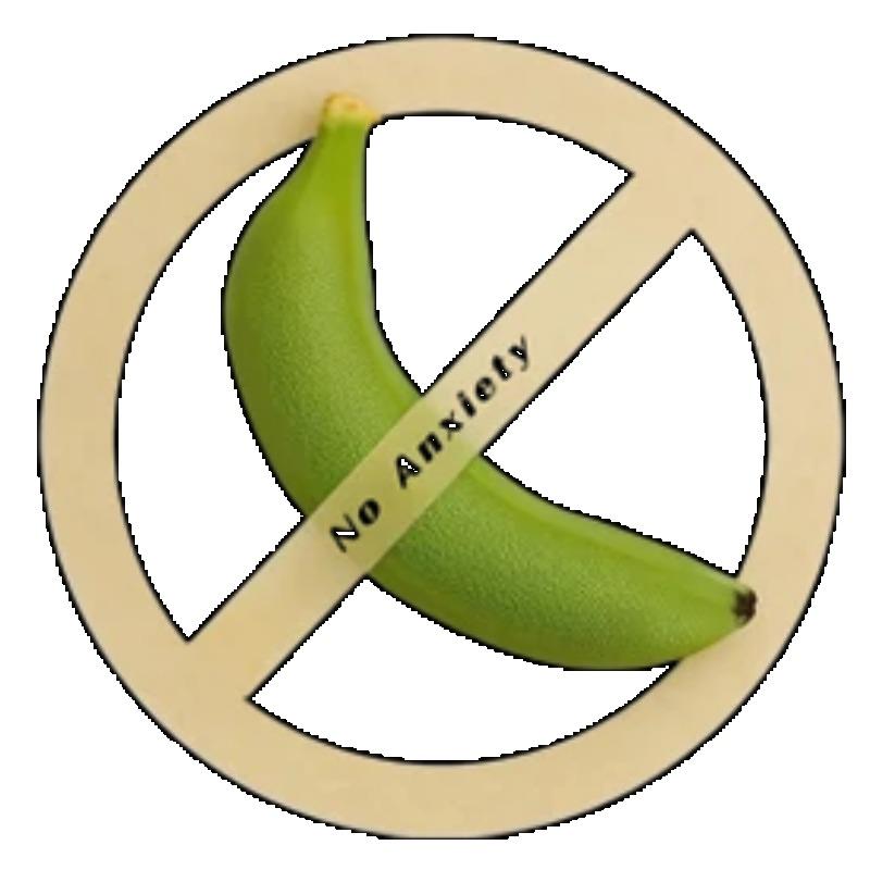 Übergroßes T-Shirt Schwarze Banane No Anxiety Print Grafik-T-Shirt Lässig Streetwear Mode Top für Damen und Herren