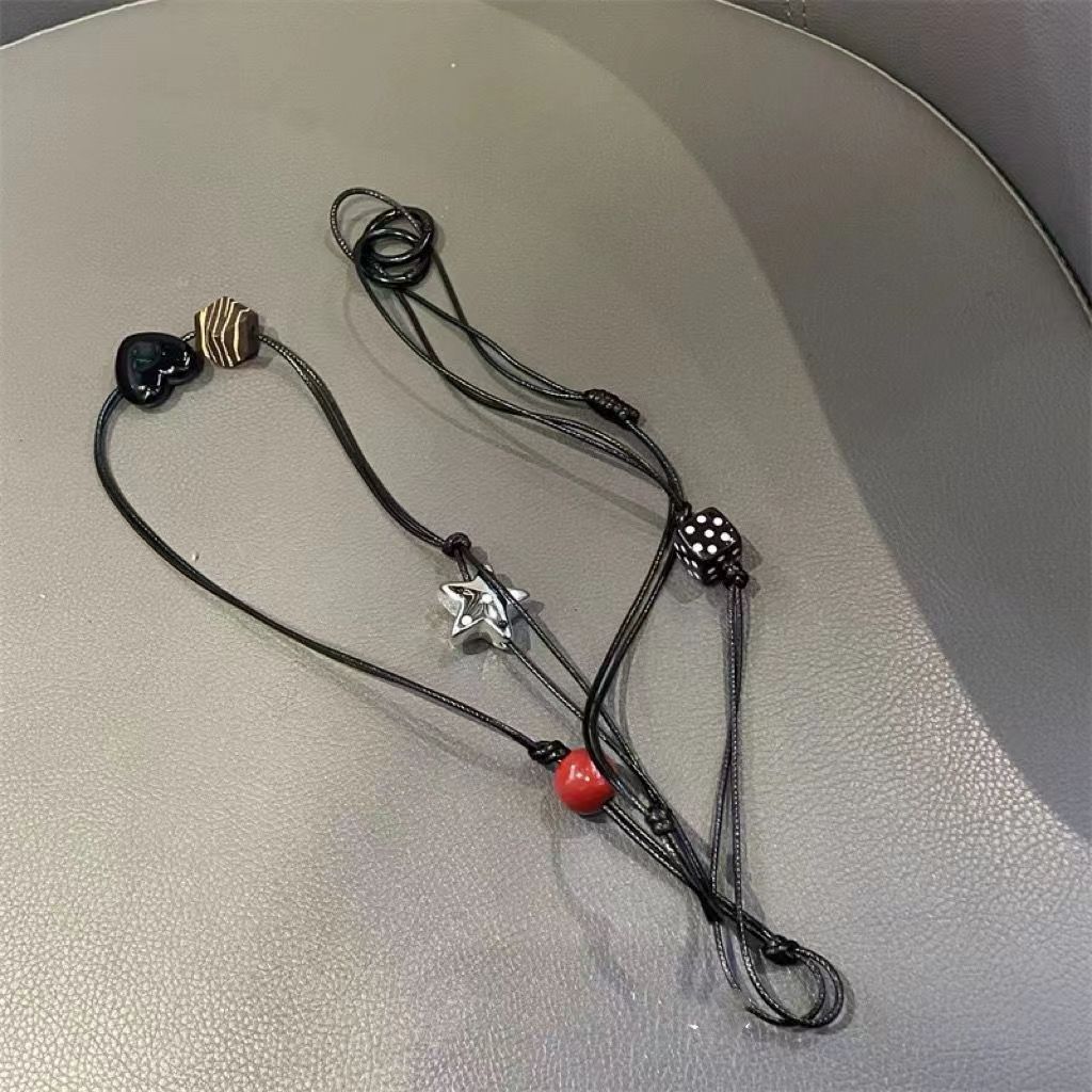 Original Button Wooden Phone Lanyard Vintage Design Handmade Beaded High-Value Phone Chain