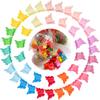 50 Pieces Butterfly Hair Clips Pastel Hair Clips Mini Cute Clips Hair Accessories for Hair 90s Girls Women with Box Package Matte Colors