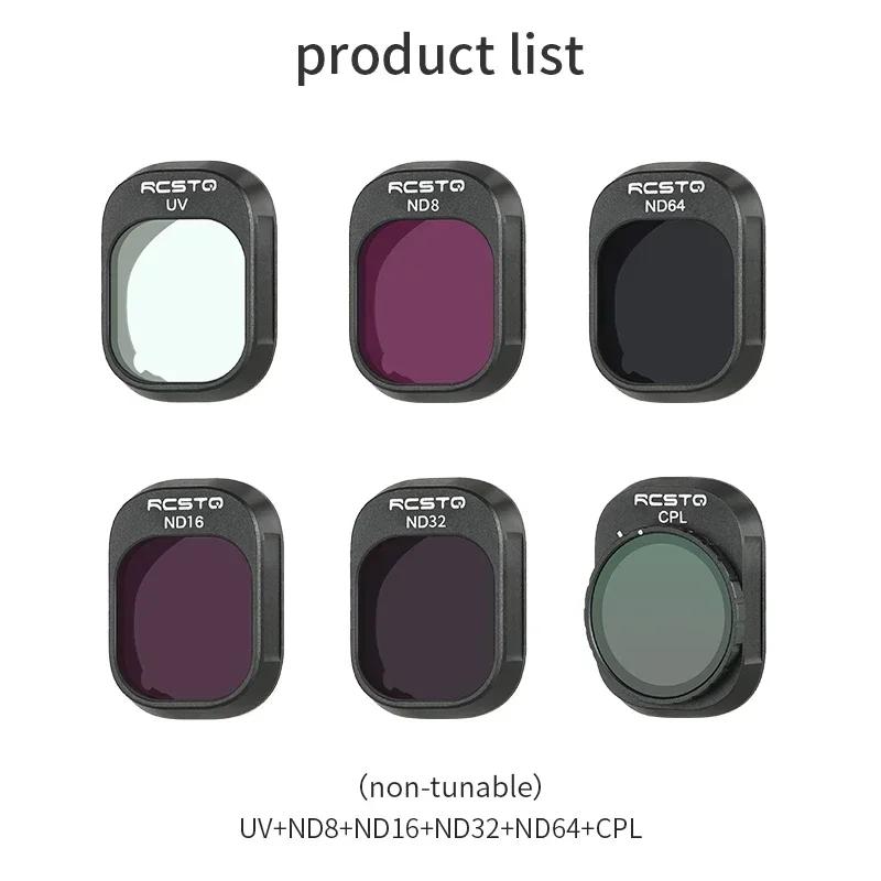 Replacement RCTQ For DJI Mini 4 Pro ND Filter Camera Lens Filter Set UV CPL ND8 ND16 ND32 ND64 ND/PL Repair Parts
