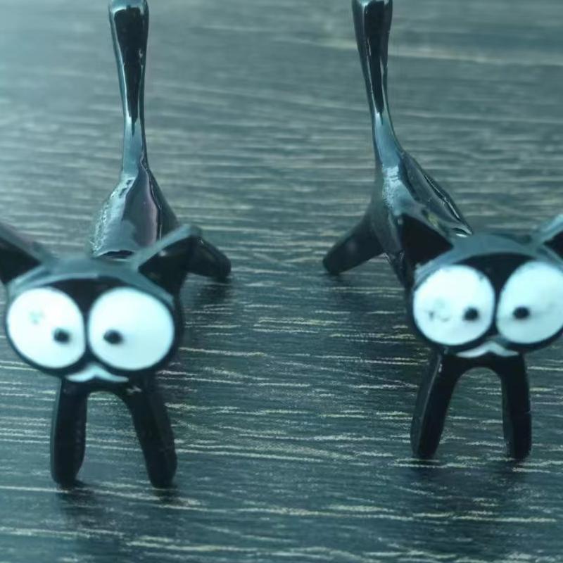 New Cute Elf Kitten Cartoon Earrings Simple Design Geometric Earrings In Stock