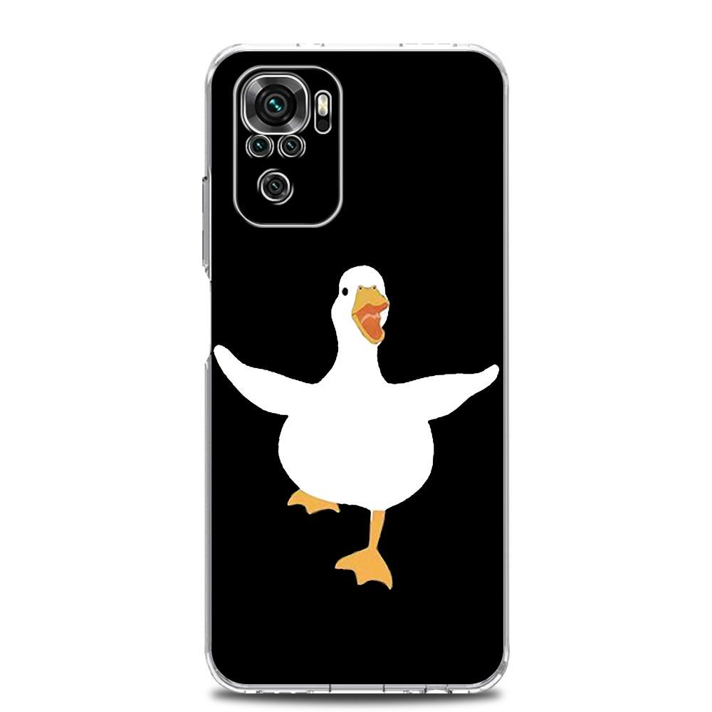 Cartoon Doubt Duck Clear Phone Case For Xiaomi Redmi Note 12 5G 9S 9 8 10 11 Pro+ 9T 8T 10C 9C 9A 7 Pro Soft Silicone Back Cover