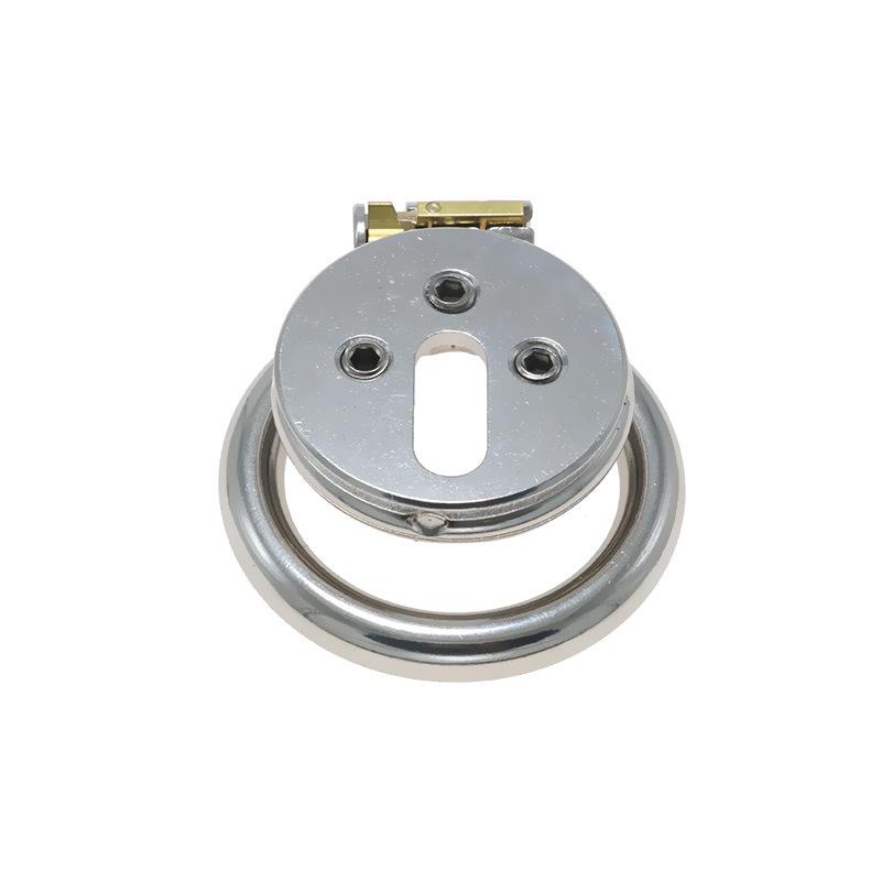 New Screw Flat Chastity Lock CB Chastity Device SM Stainless Steel Penis Cage Lock Penis Lock Adult