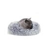FEANDREA Dog Bed, Donut Cat Bed, Fluffy Calming Pet Bed with Removable, Washable Cover, Soft Long Plush, 50 cm, Grey