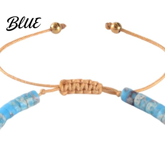 Daily Wear Bracelet Women Adjustable Length Natural Stone Beads Stackable