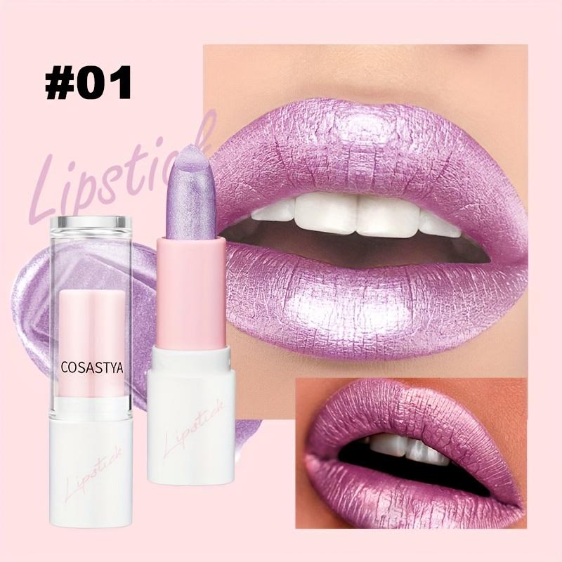 Shiny Lipstick By Gel Lipstick with Luminous Finish, Suitable for All Skin Types, Available in Berry, Brown, Pink, and Purple Hues