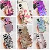 For Oppo Reno10 Pro Case Reno 10 5G Cover Soft TPU Black Silcione Bumper Coque For Reno 10pro Global Funads Women Fashion Print