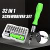 32-in-1 Mini Precision Screwdriver Set - Mini Magnetic Cross and Slotted Screwdrivers, Perfect for Furniture, Phone, Computer