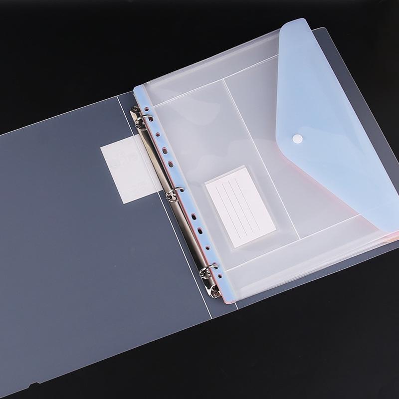 Clear 3-Ring Binder with 11-Hole Sheet Protectors for Office Files and Student Papers
