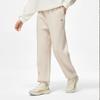 Li Ning Sports Lifestyle Series Solid Color Mid Waist Cuffed Fleece Knit Sweatpants Women Bottoms Fog-Khaki AKLT908-5