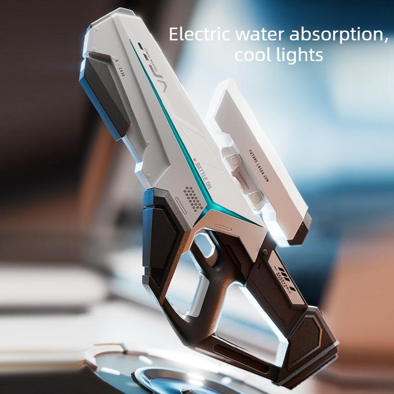 Electric Water Gun Powerful Squirt Automatic Water Suction Continuous Firing Watergun Large Capacity Summer Outdoor Beach Toy
