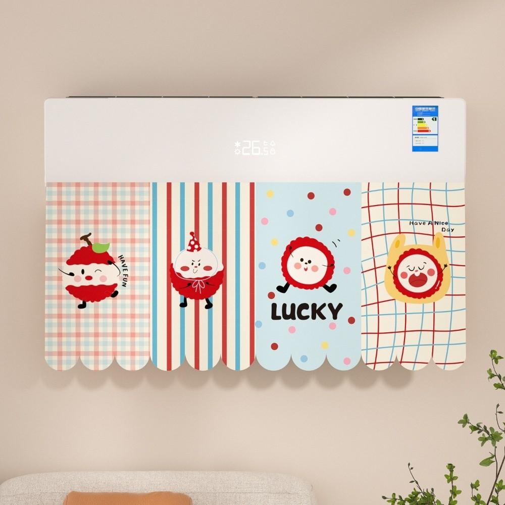 Cute Waterproof Air Conditioner Cover Washable Cartoon Dust-proof Cover Cat Air Conditioner Dust Cover Wall Decor 990₽