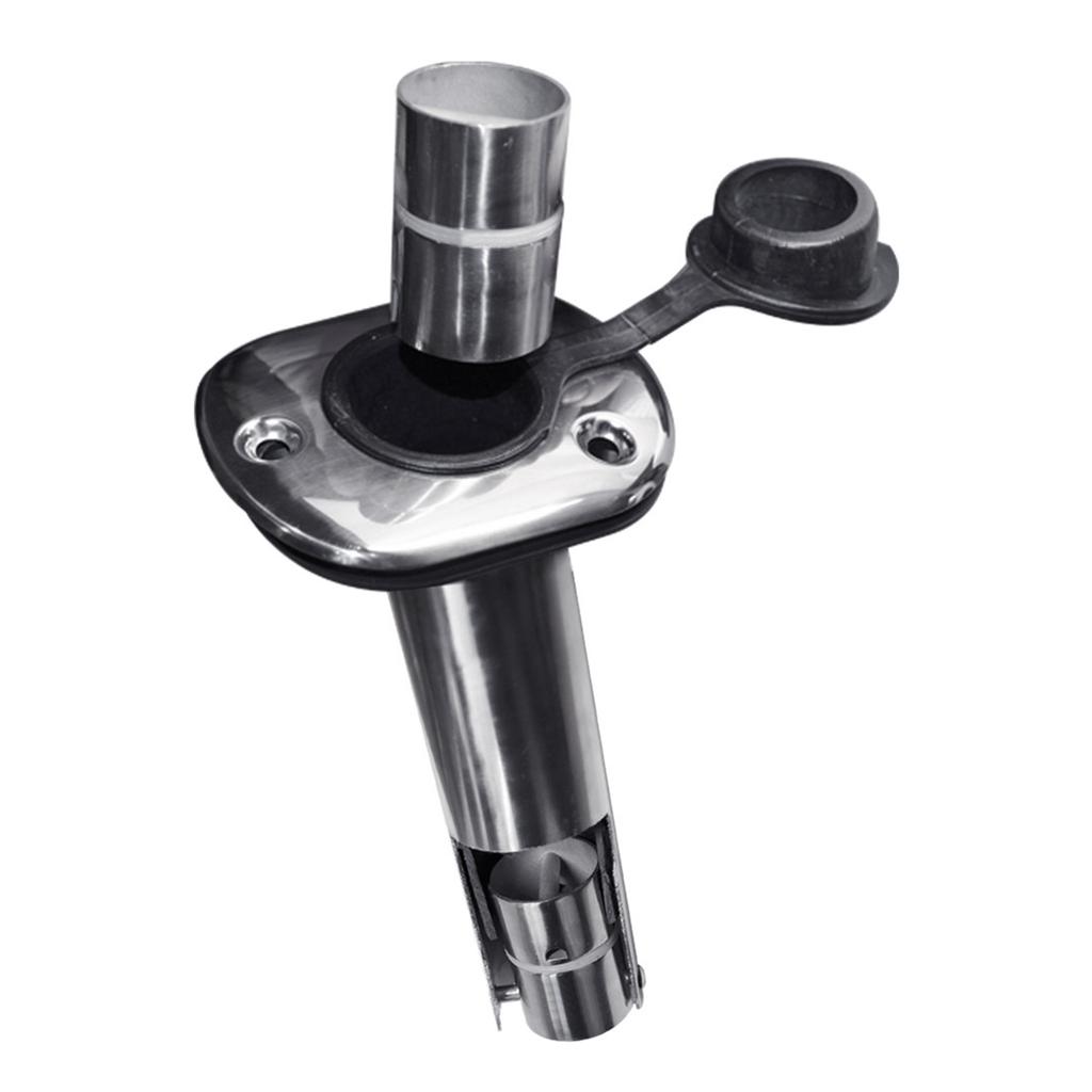 Adjustable Boat Yacht Fishing Rod Holder Stand Adapter Rotate Your Fishing Rod with Ease Stainless Steel for Boats Yacht